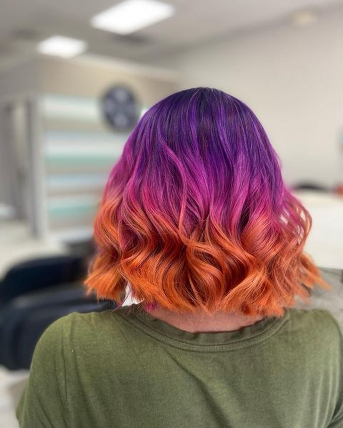 Purple To Orange Ombre Hair 