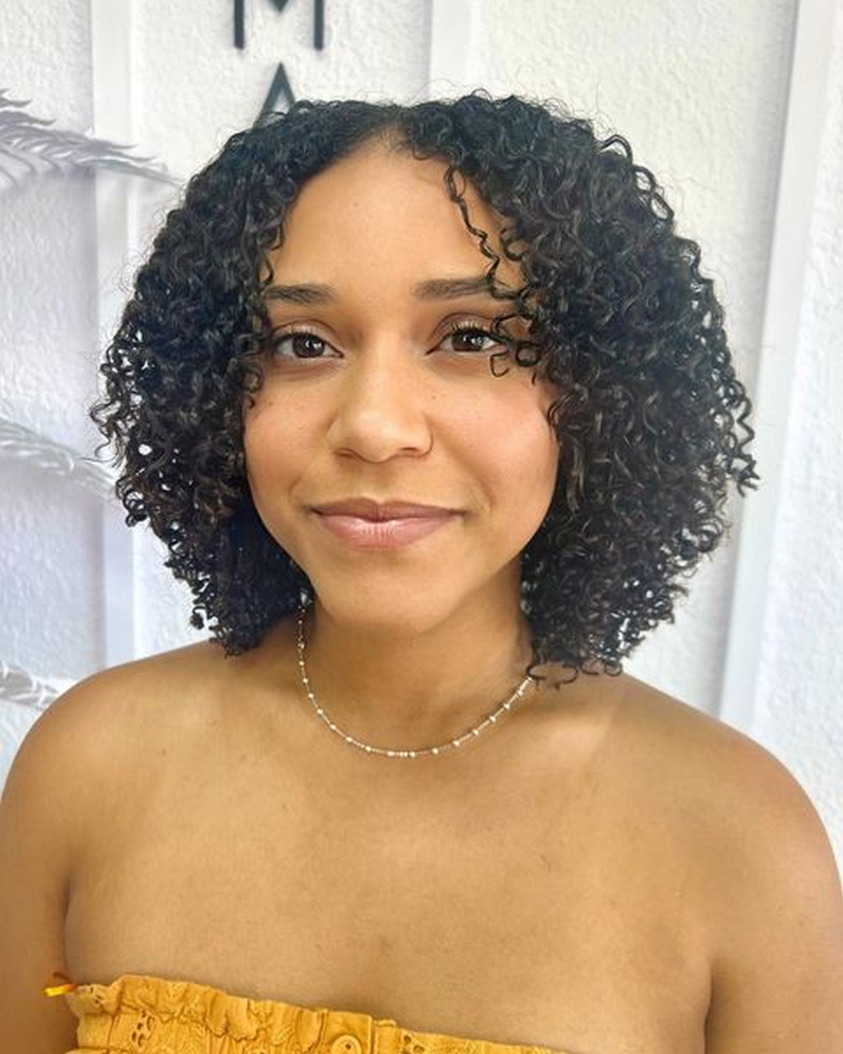 Medium Layered Curly Hairstyle