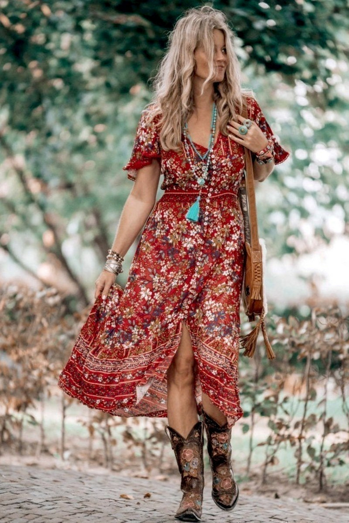sundress and cowboy boots
