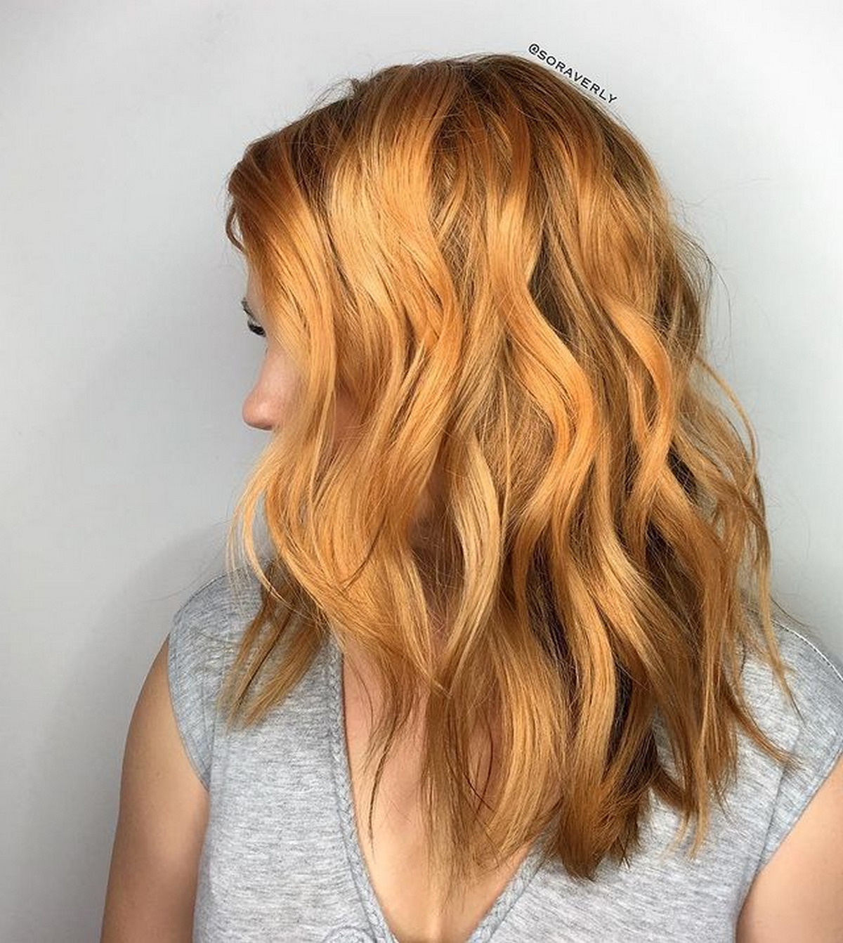 Orangey Strawberry Blonde Hair