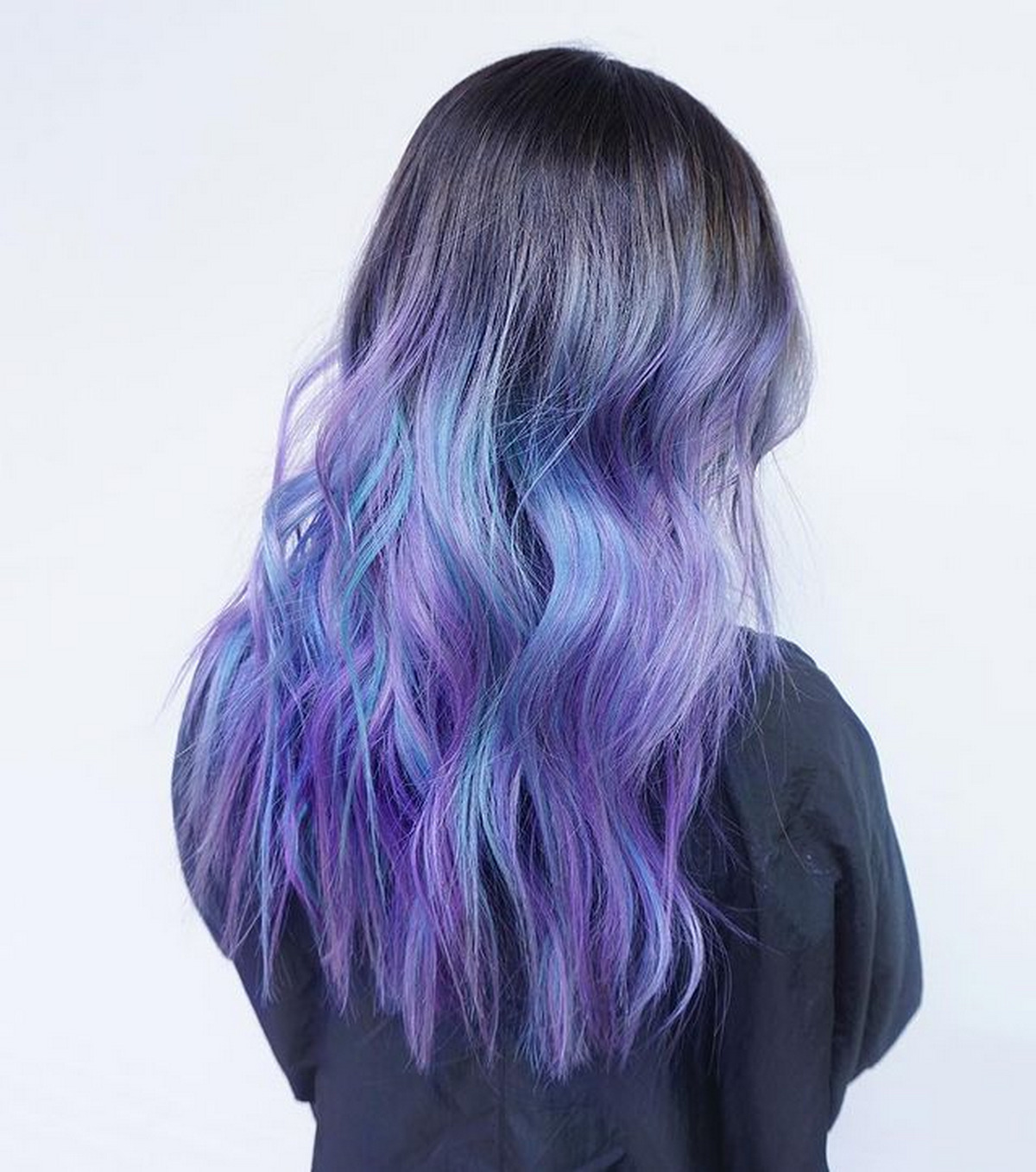 Purple Ombre Hair With Blue Highlights