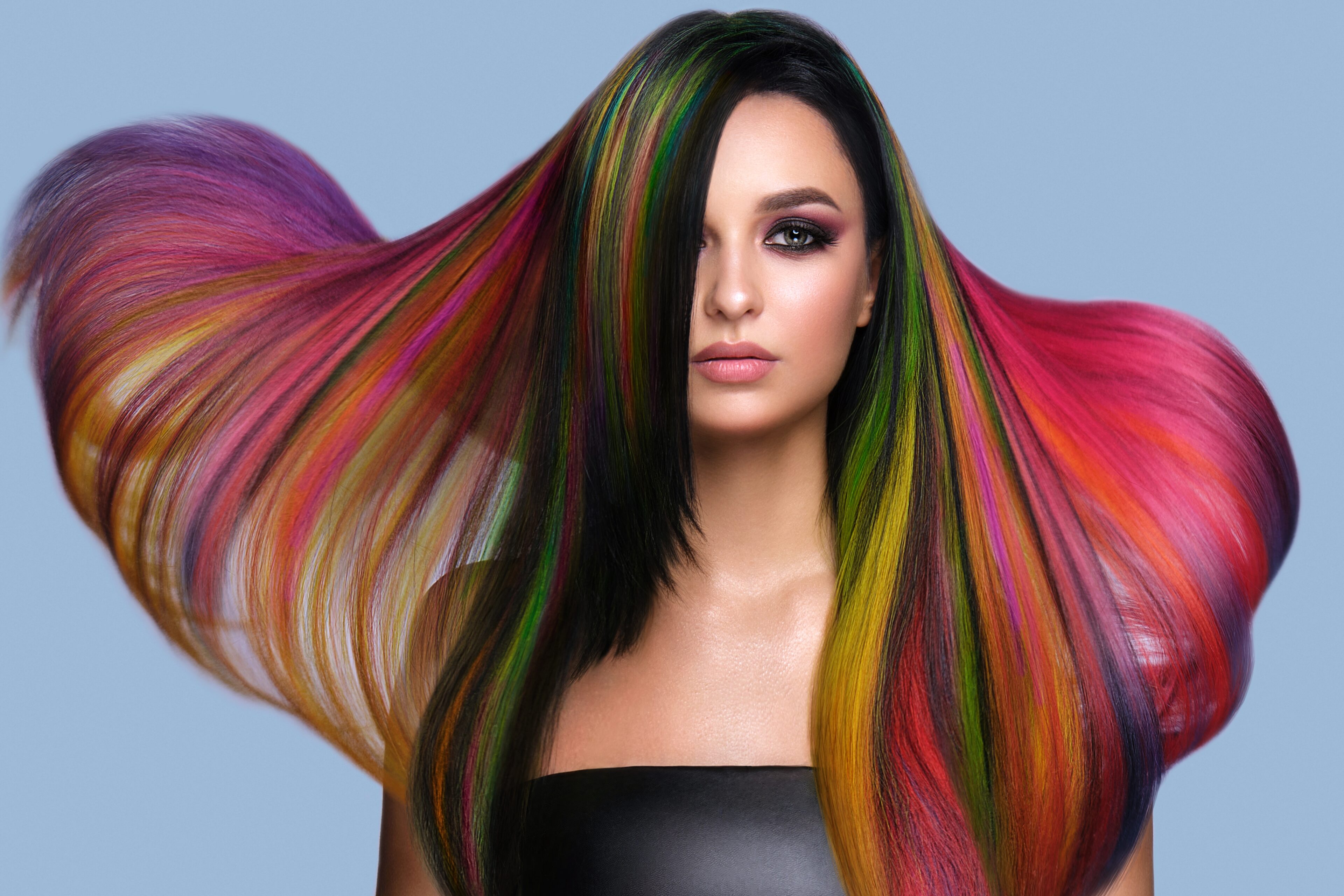 Rainbow Ombre Hair