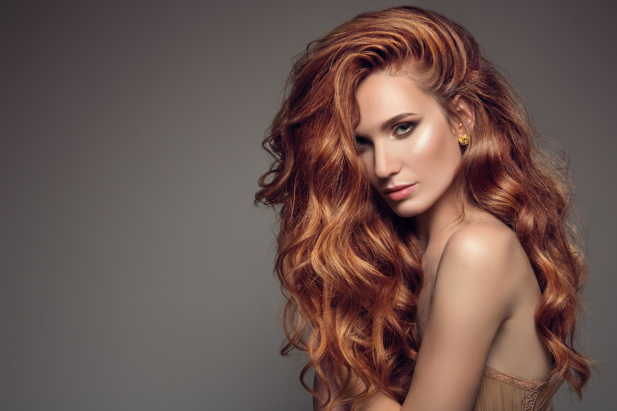 Blone Mahogany Long Curl Hair