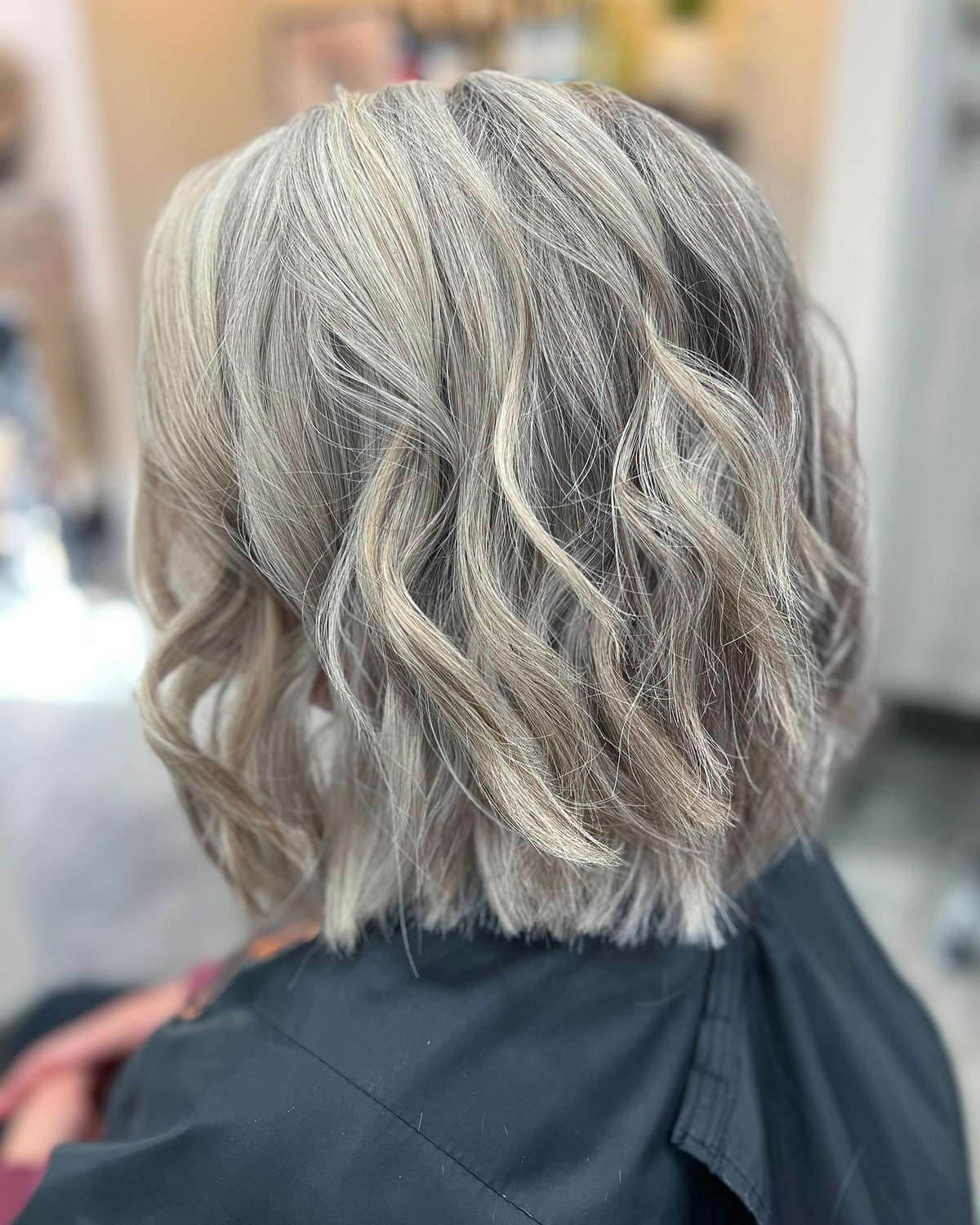 Curly Grey Bob