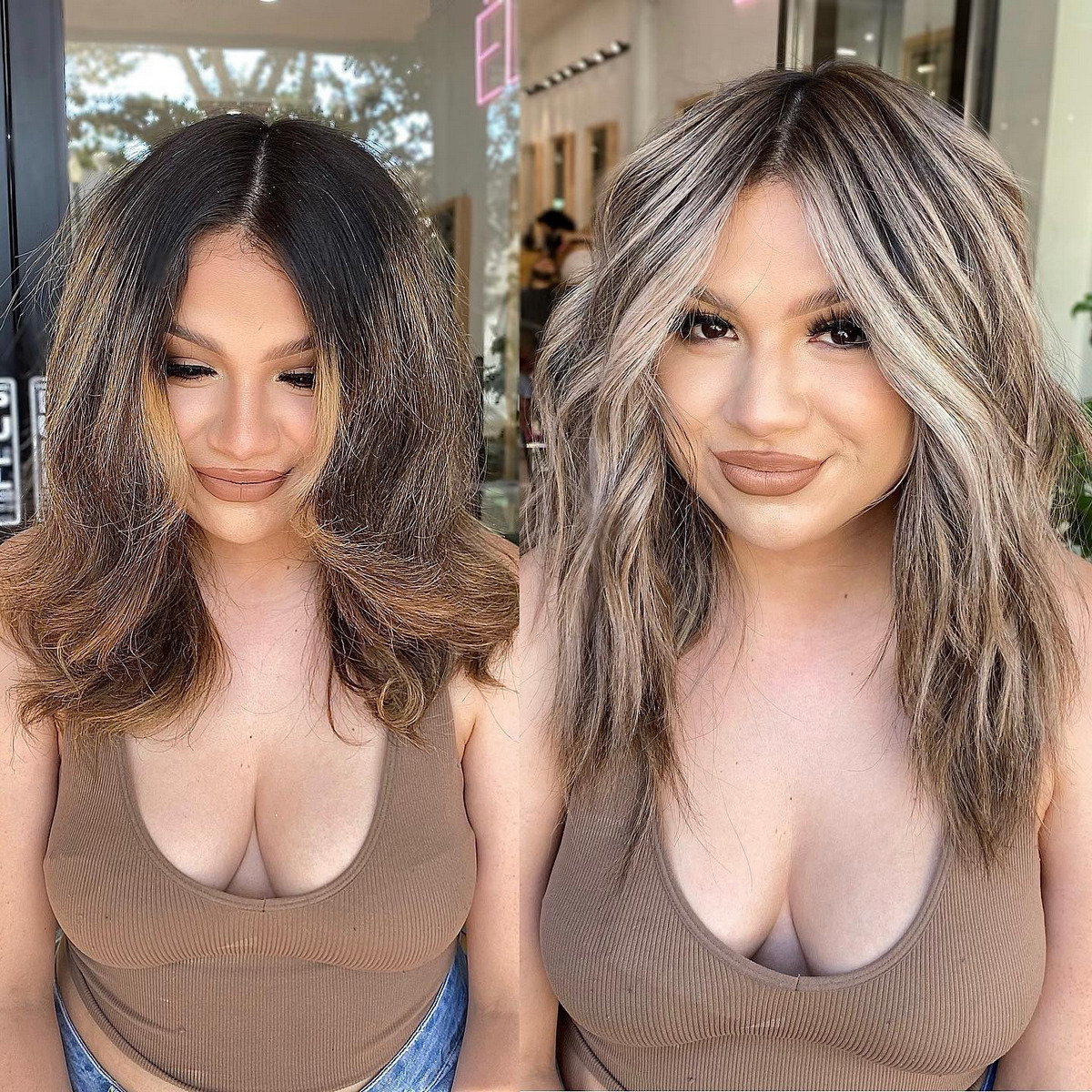 Stunning Ash Blonde Highlights Makeover