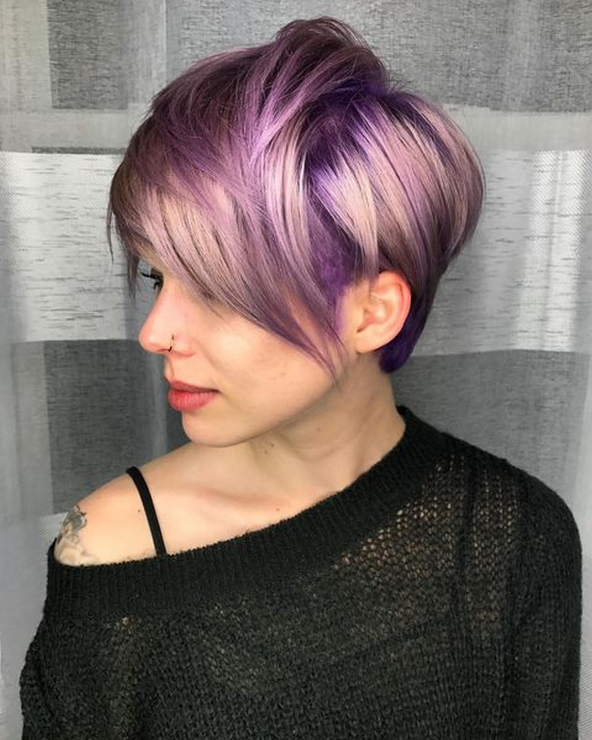 Purple Ombre For Pixie Hair
