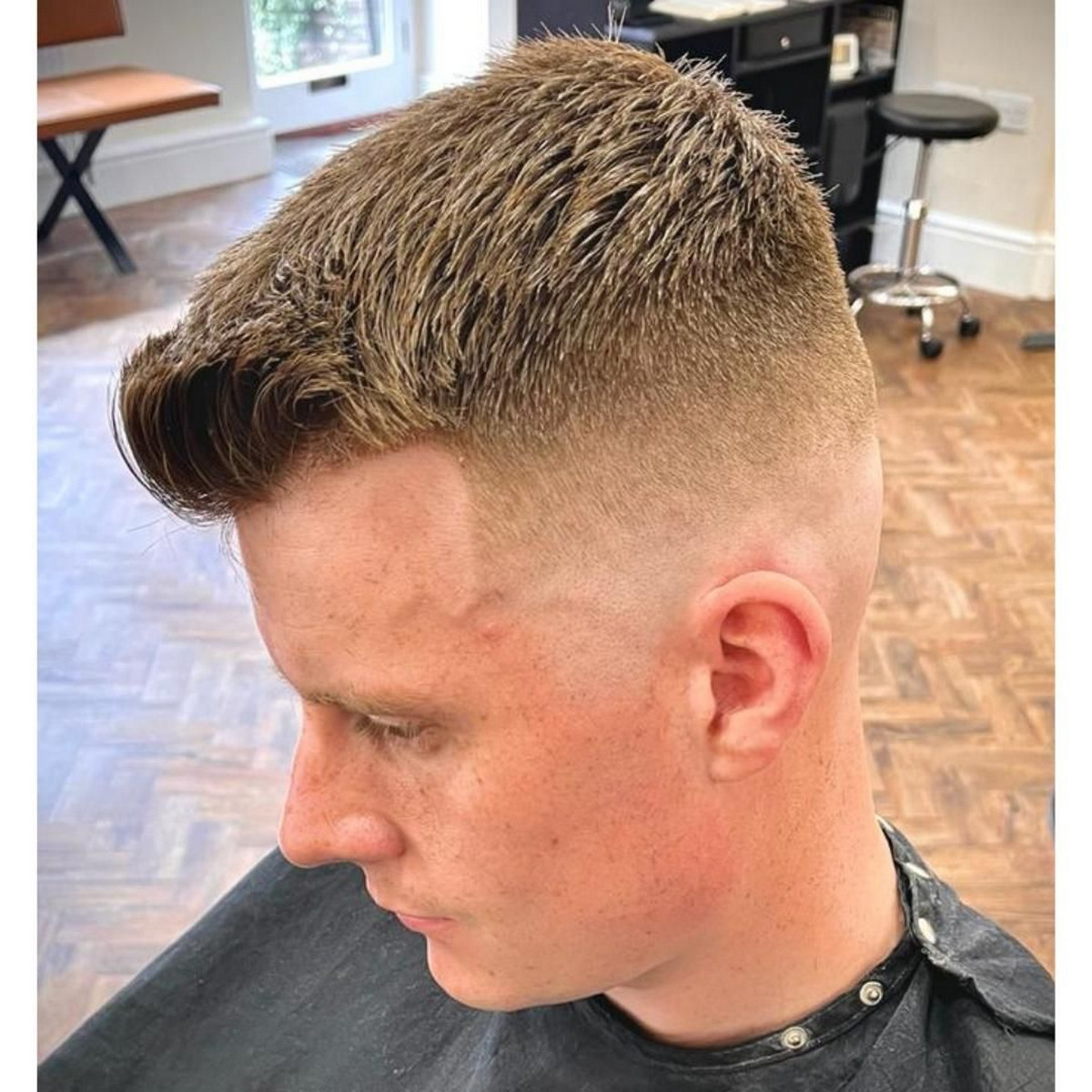 Wavy Top With A Low Fade