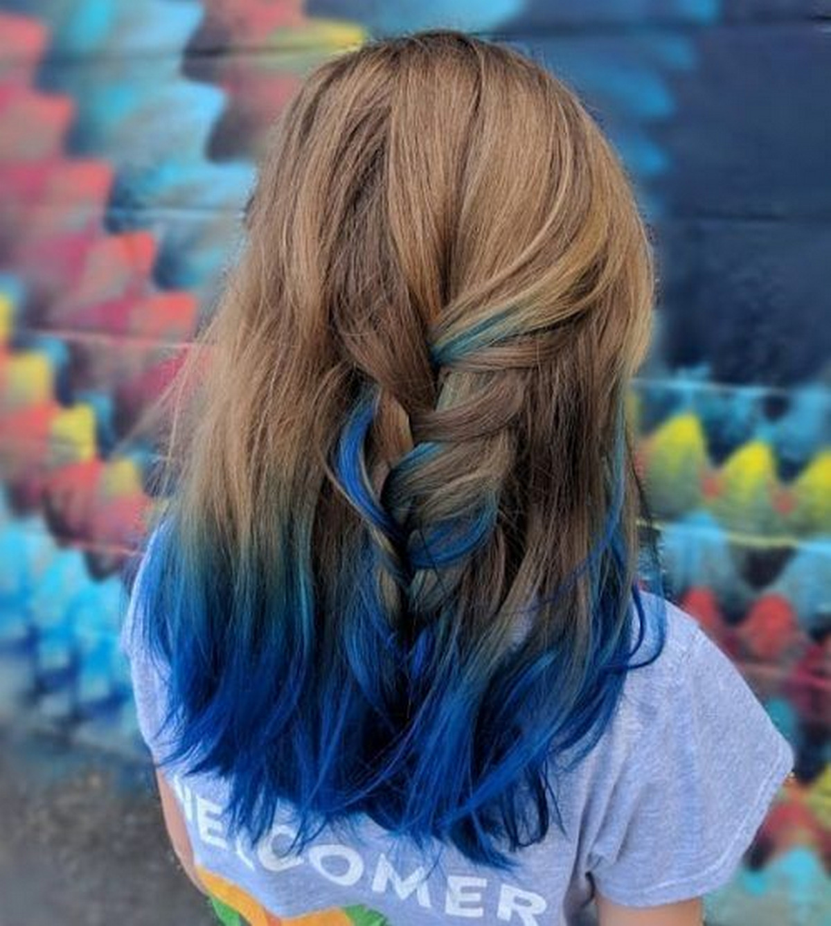 Brown To Blue Ombre Hair