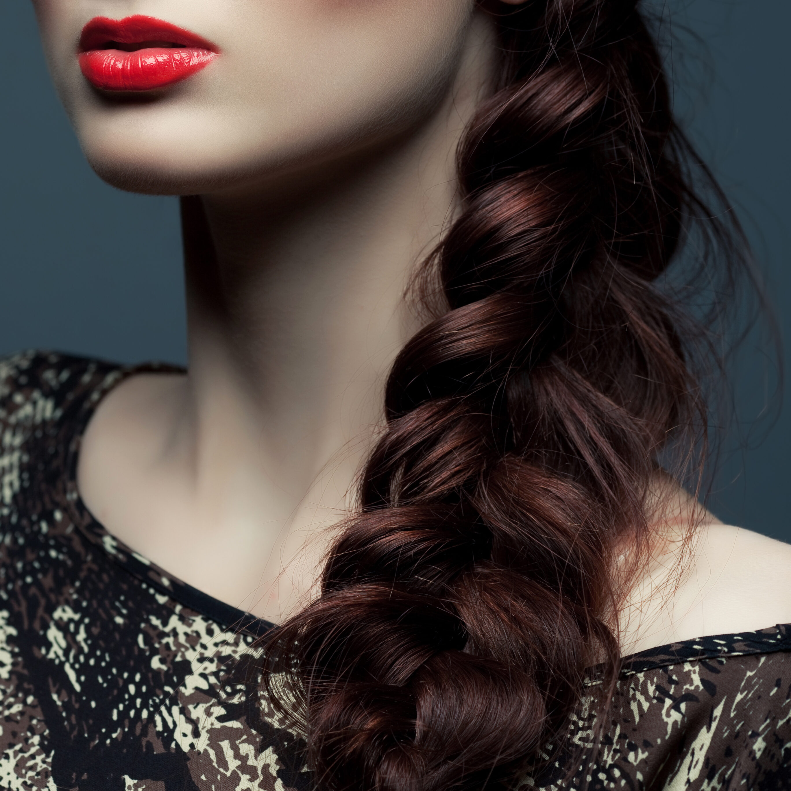 Burgundy Brown Fishtail Braid