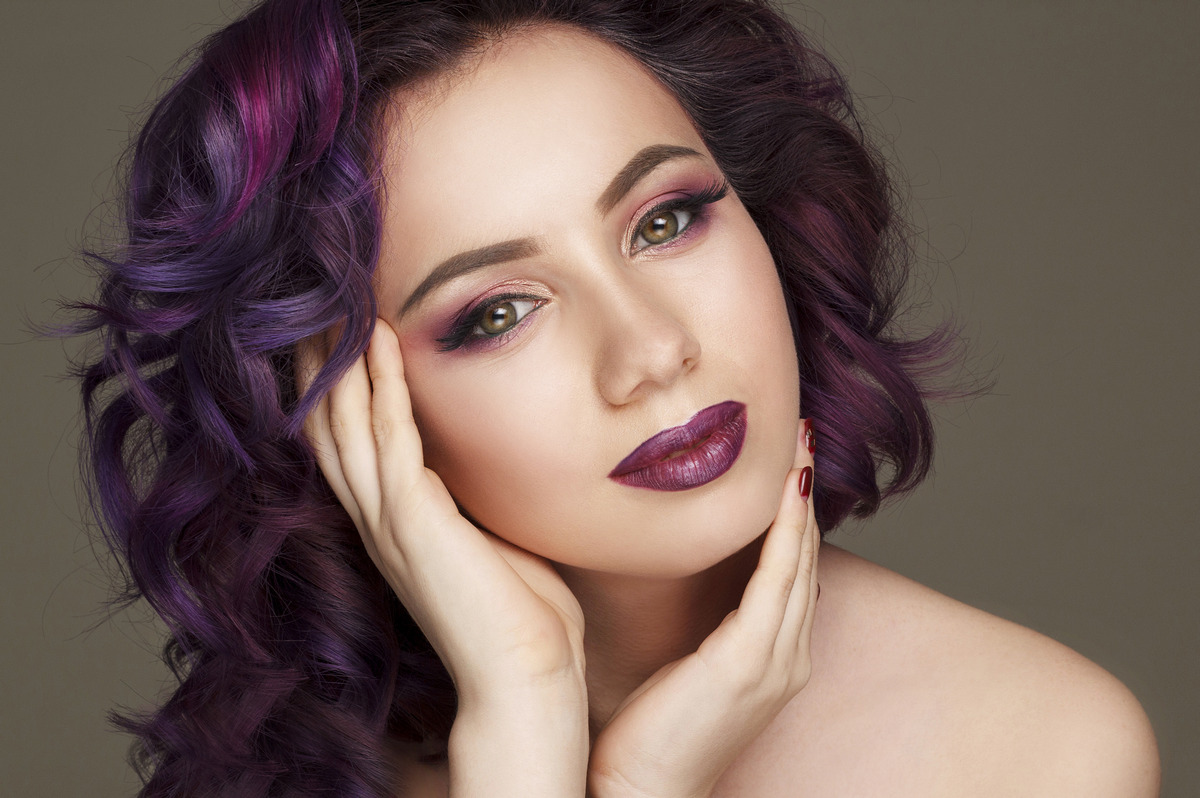 Dark Purple Wavy Hair