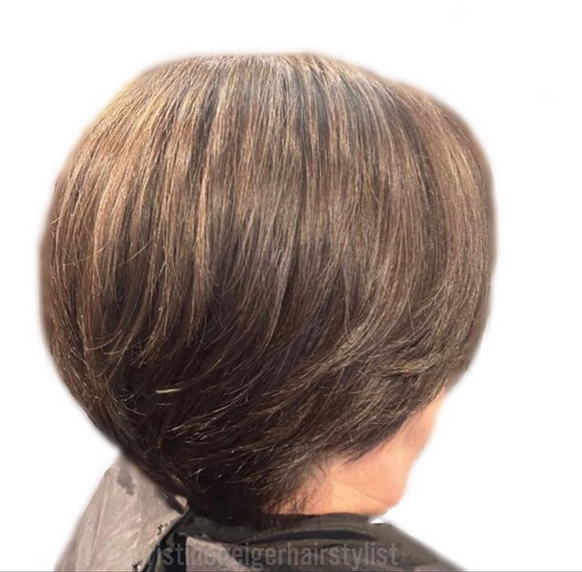 Medium Chestnut Bob With Windswept Fringe