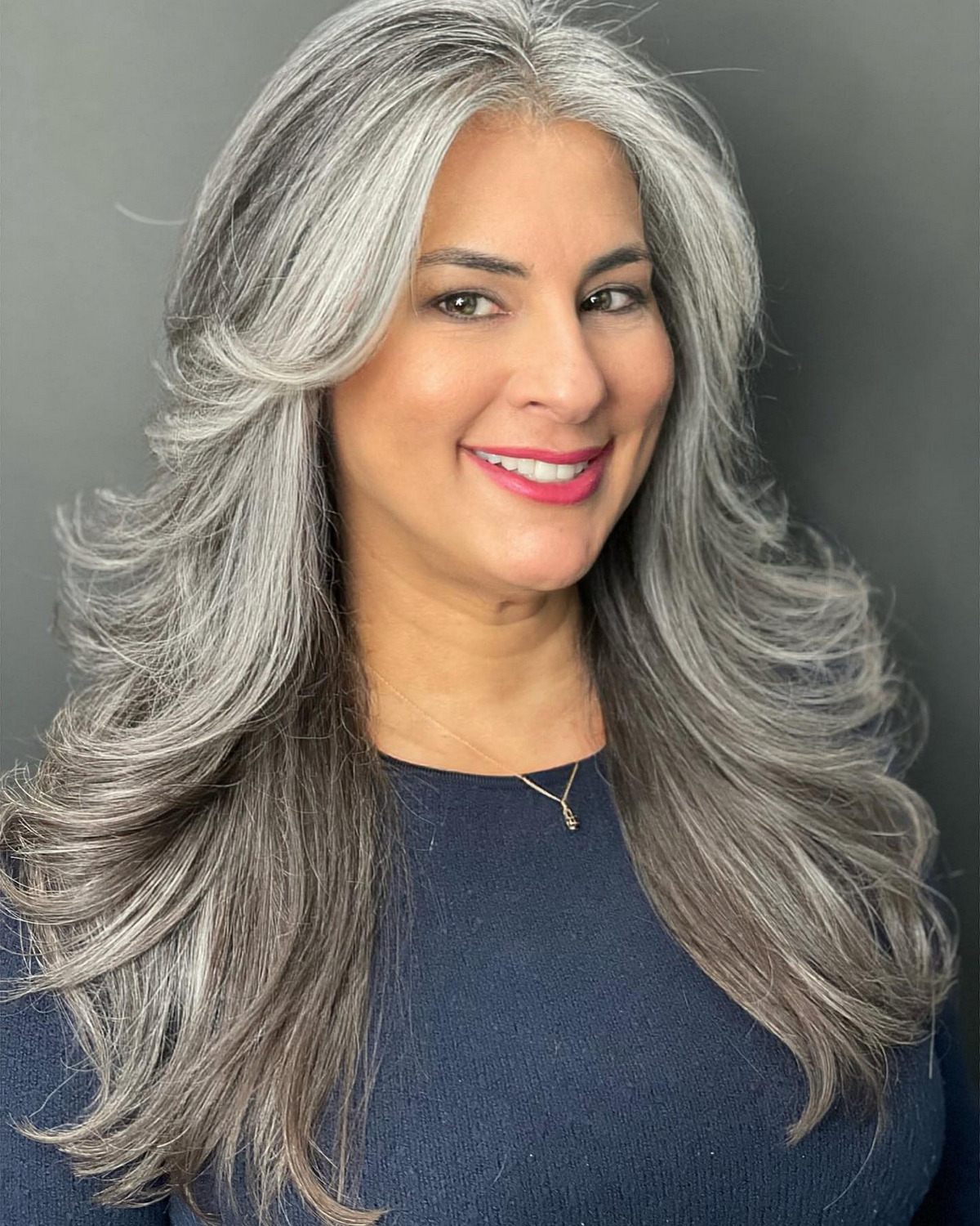 Gray Layered Locks