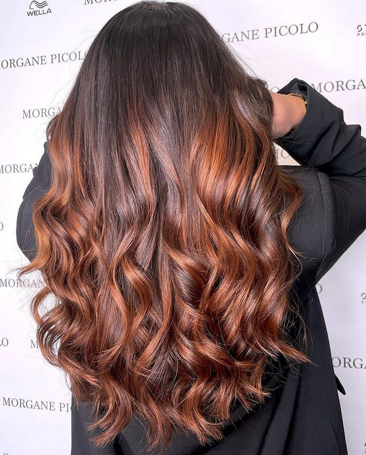 Auburn Ombre On Dark Hair