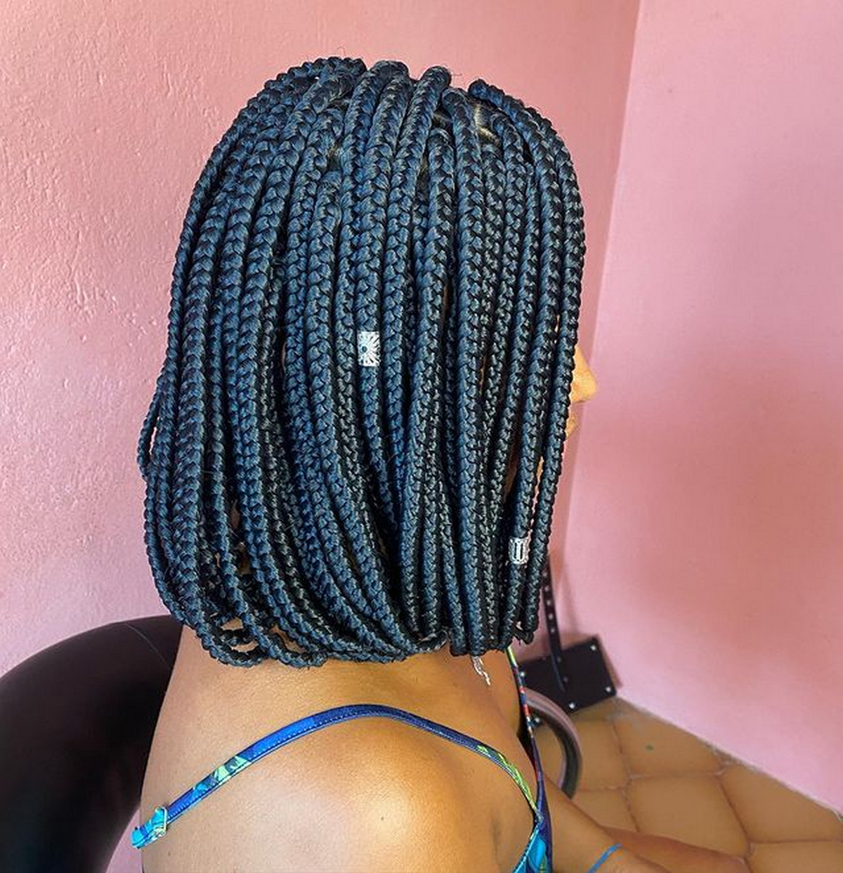 Braids In A Box With A Clip Embellishment