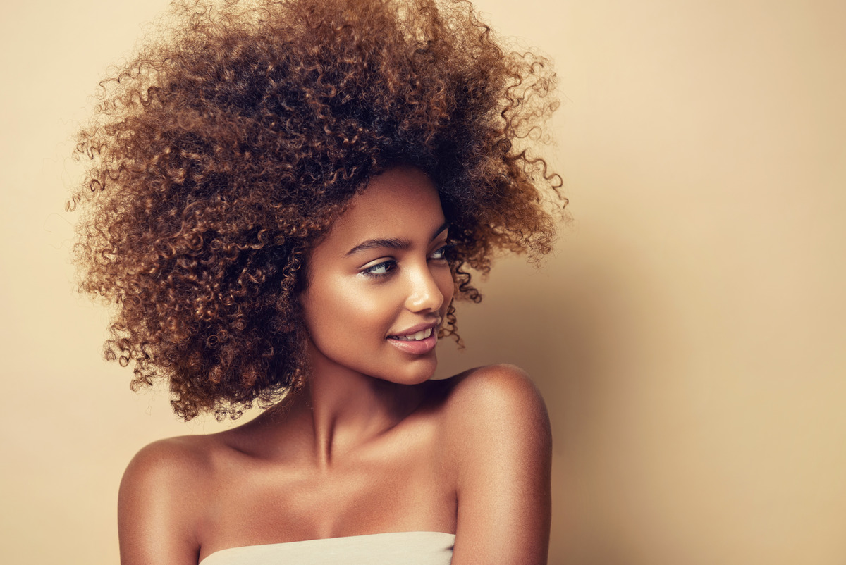 Cinnamon Brown Curly Short Hair For Black Women