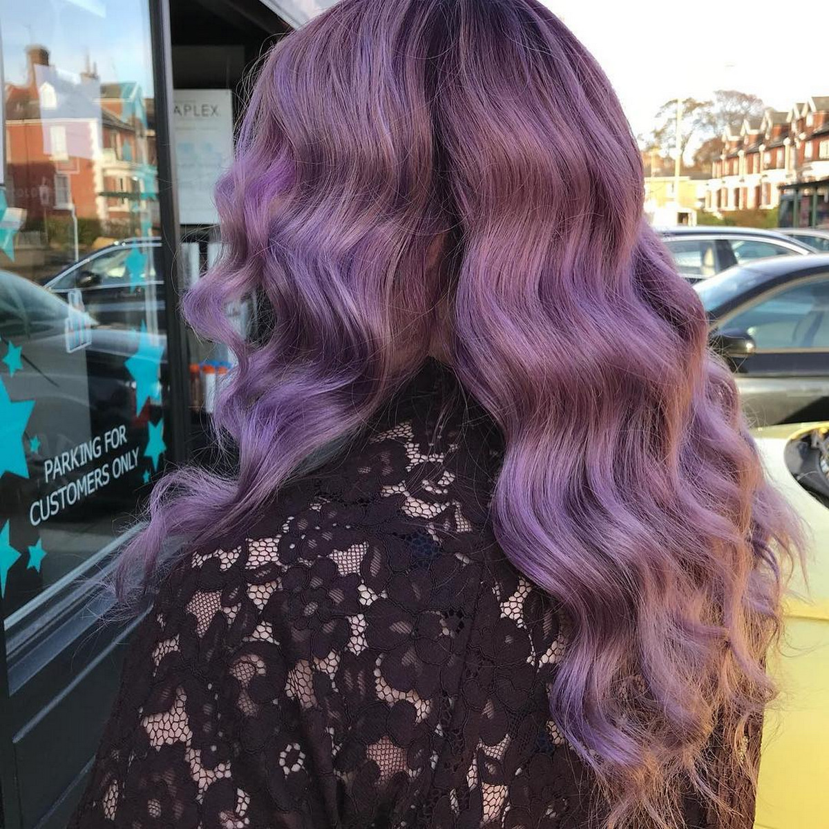 Purple Wavy Hair