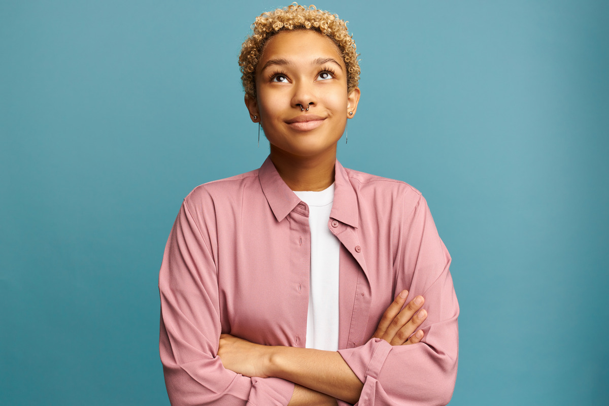 Short Afro Blonde Hair