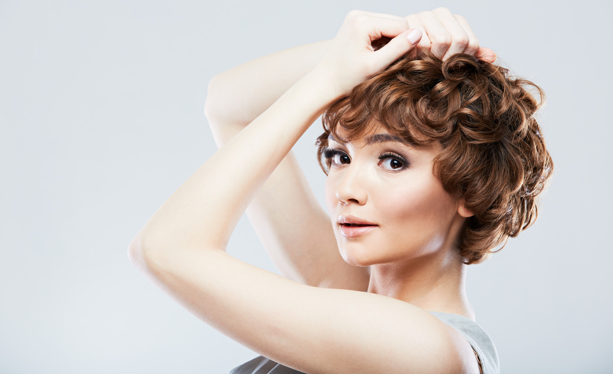 Short curly hair