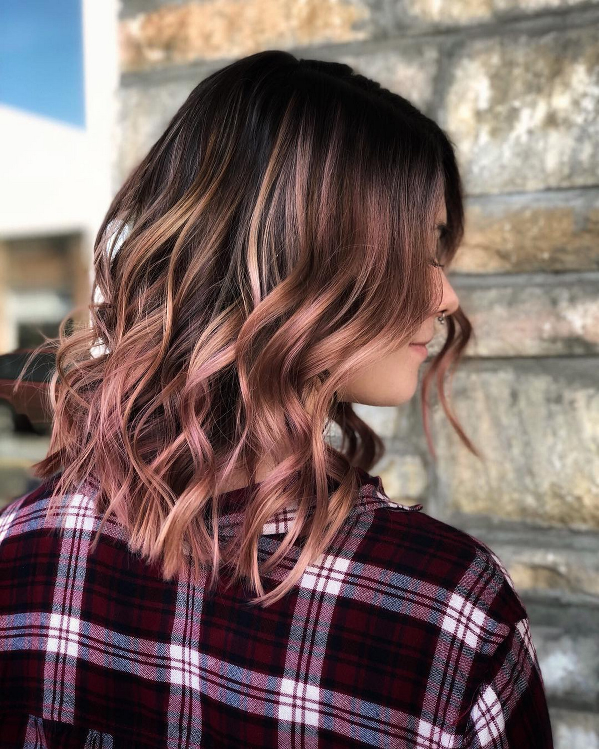 Warm-Toned Rose Brown Hair