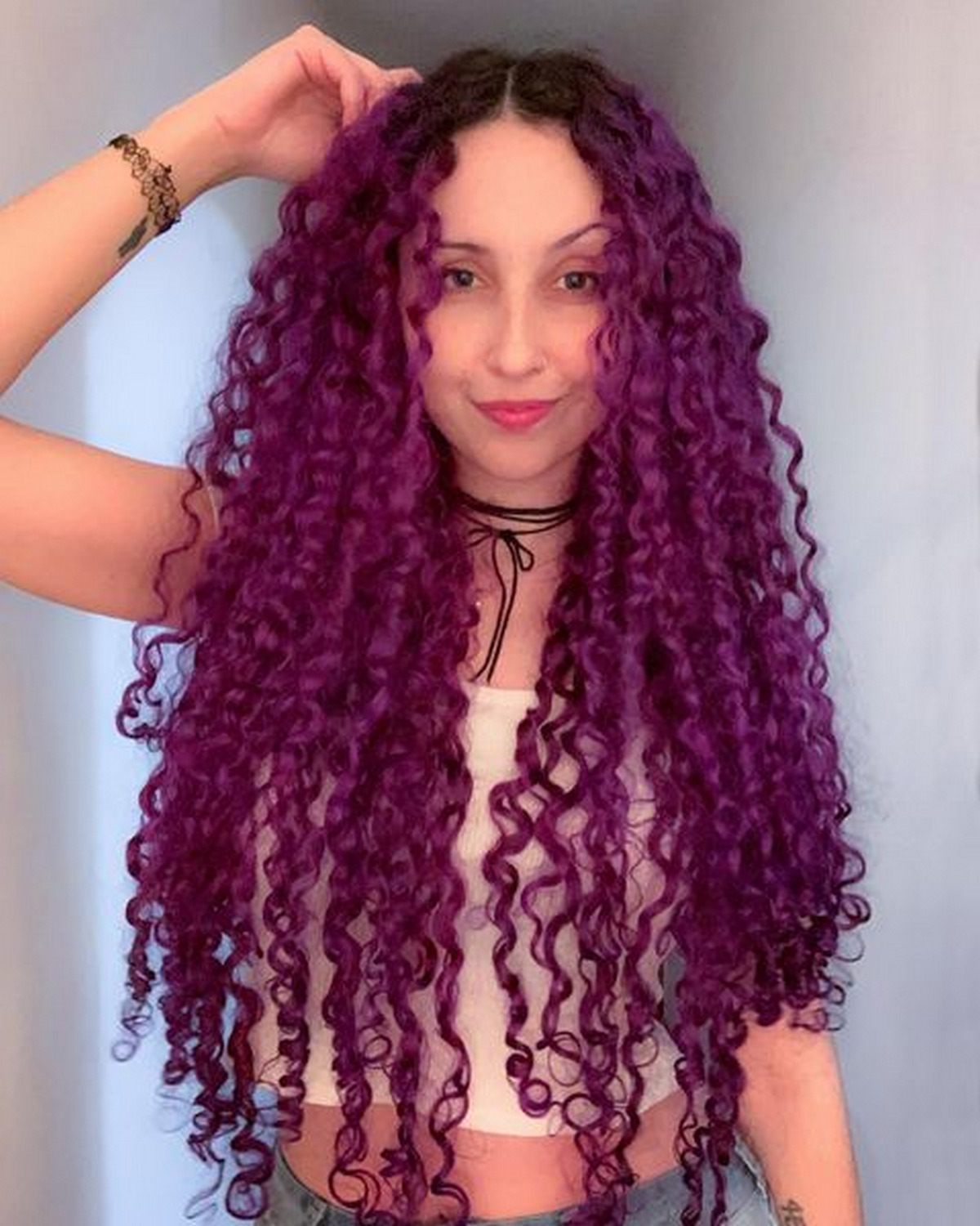 Purple Curly Hair