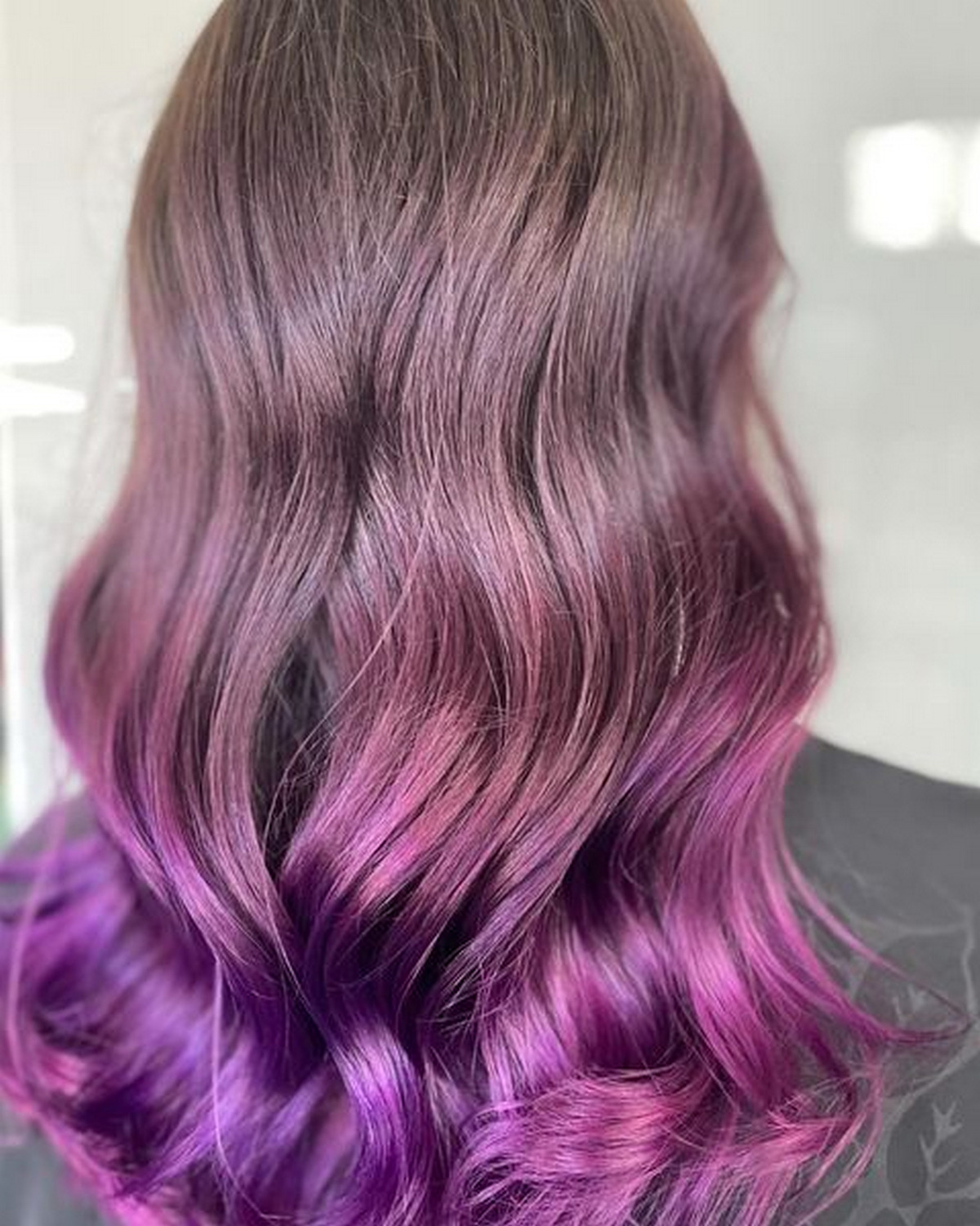 Rosewood Pink and Purple Ombre Curls