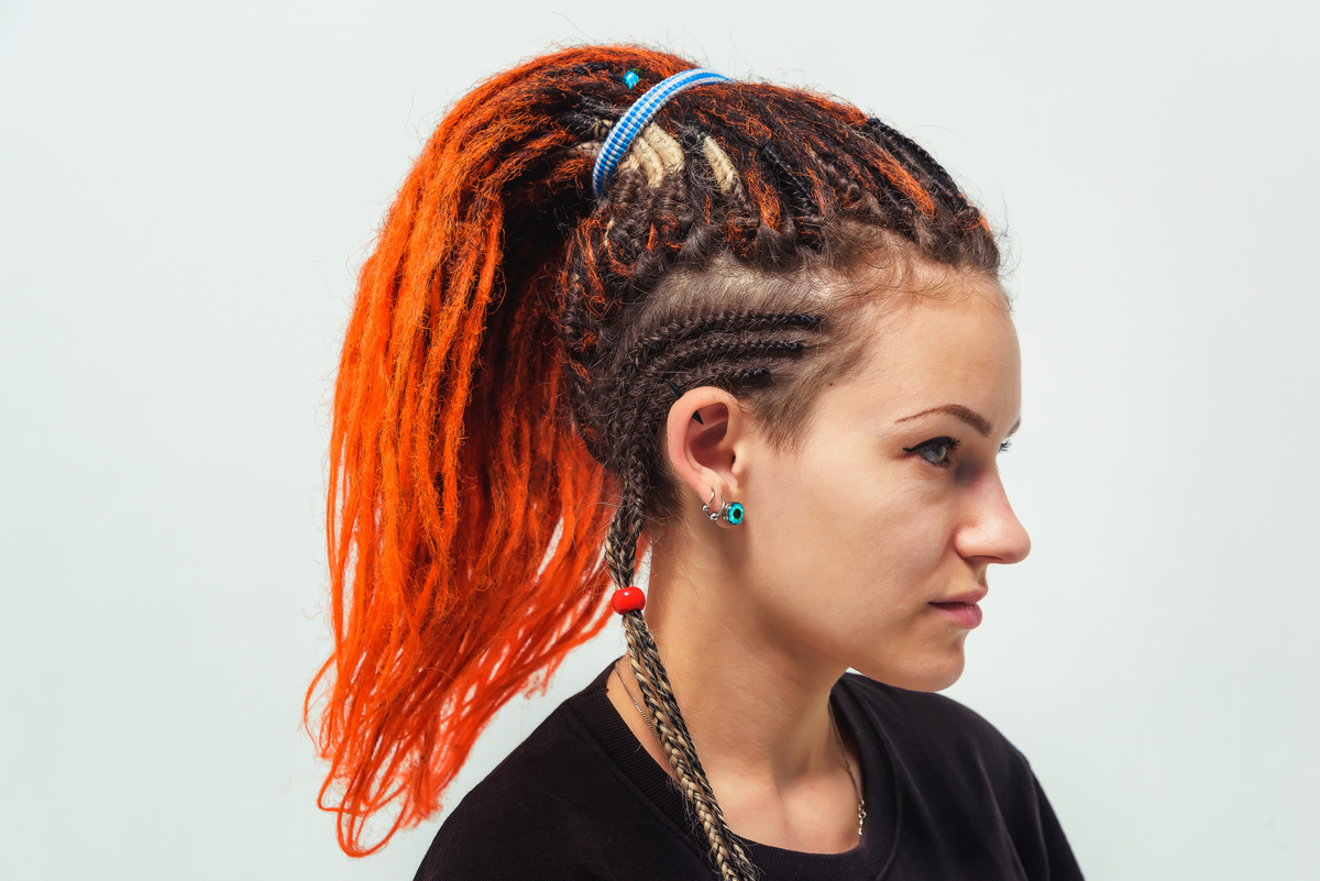 Orange Dreadlocks Hair