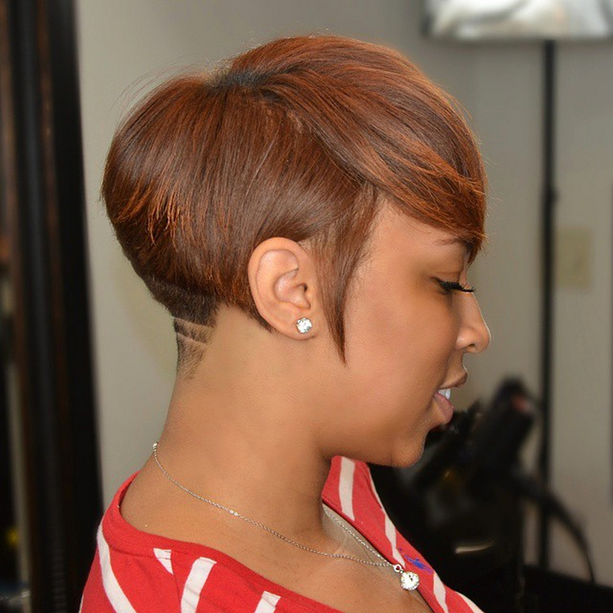 Short Maroon Tresses