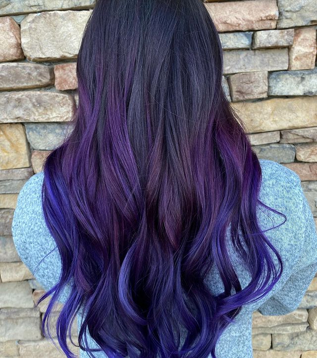 Waves of Blue and Purple Ombre