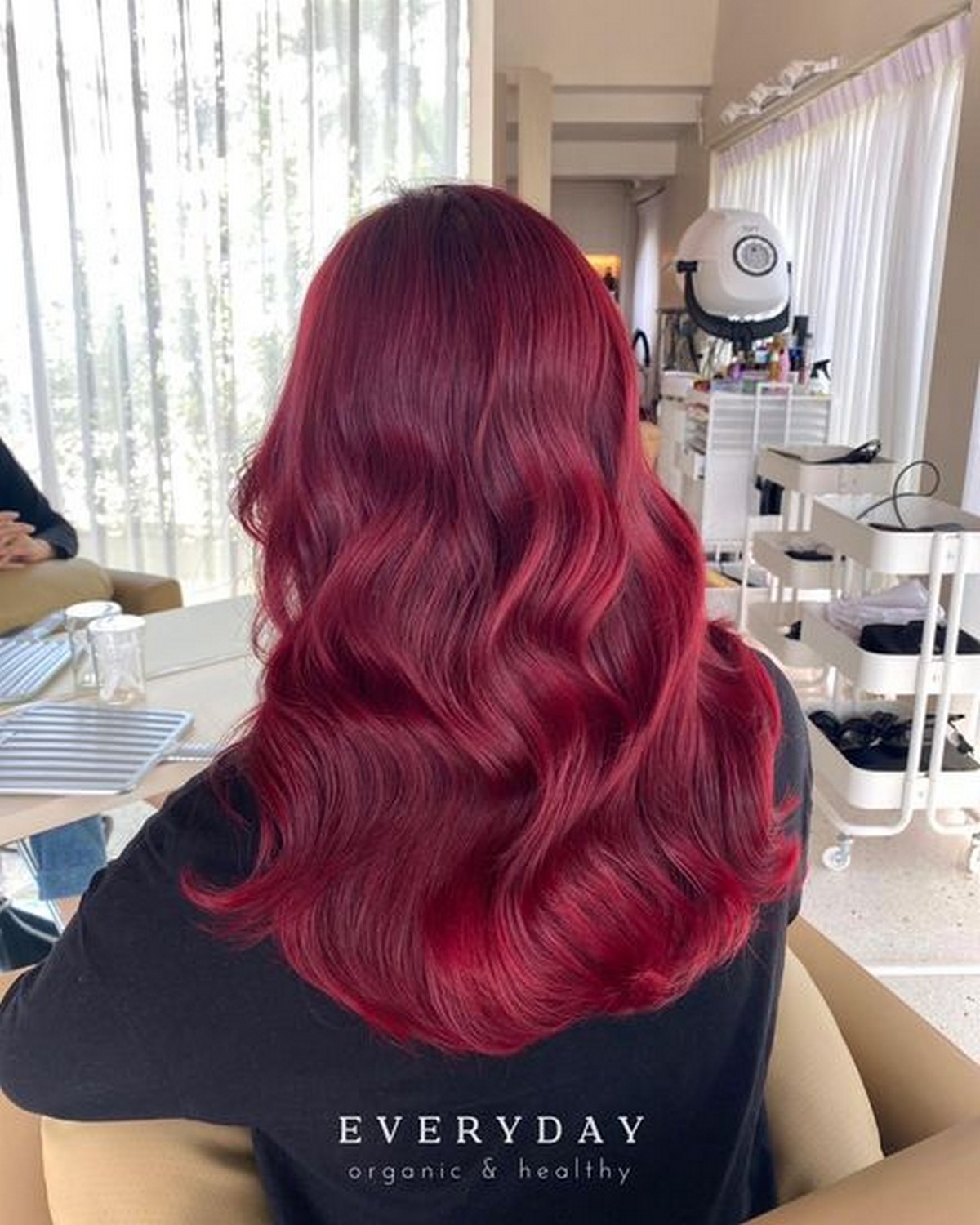 INFINITY SALON indirapuram on Instagram magenta red hair color highlights