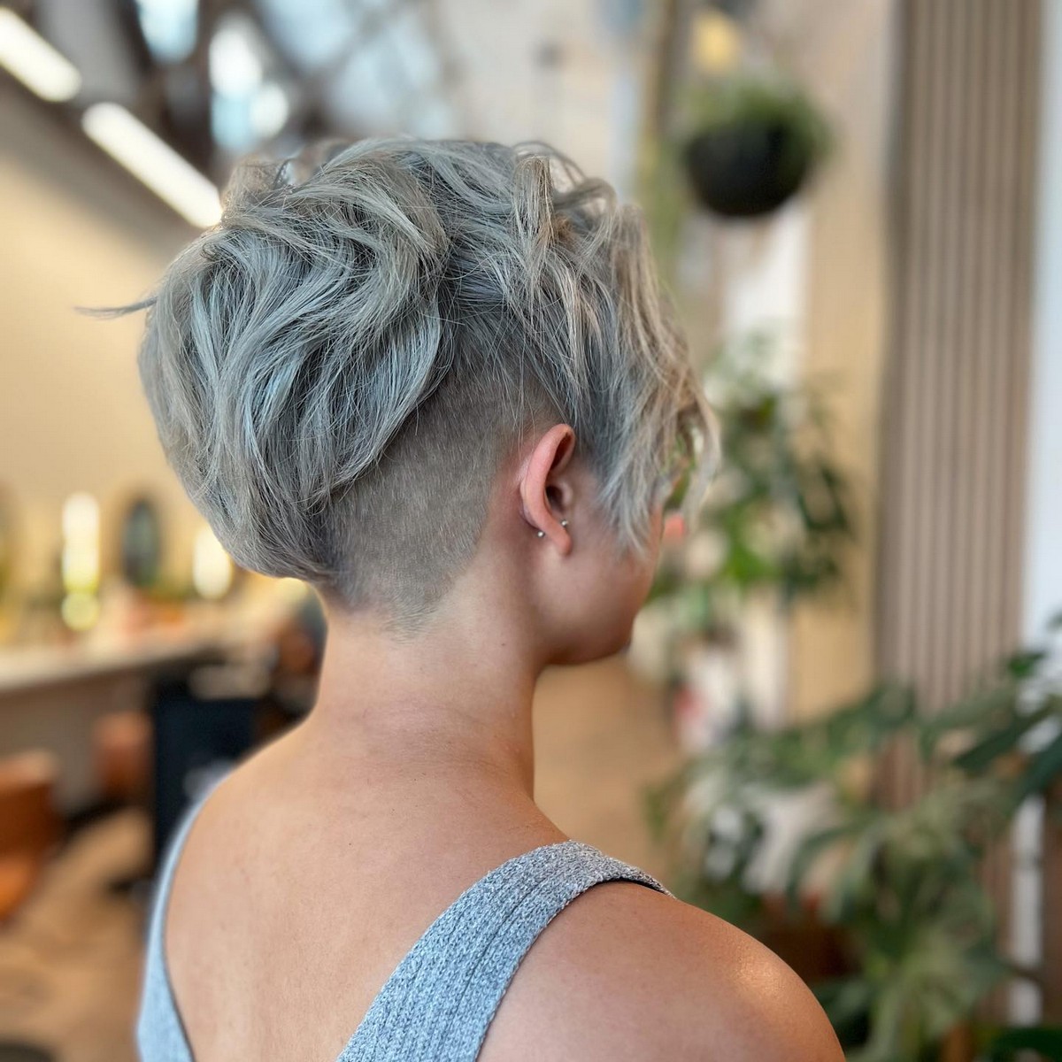 Silver Balayage Pixie