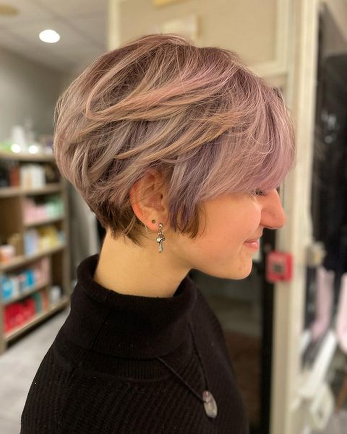 Inspiring Bixie With Pale Pink Balayage