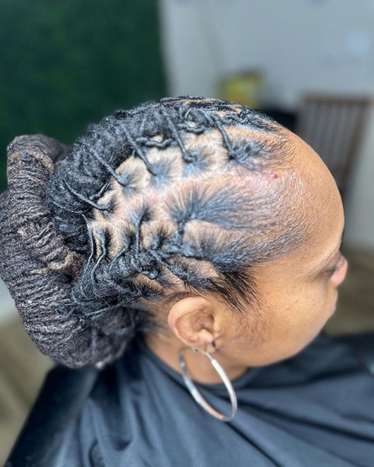 Braided Mohawk Updo With Shaved Side