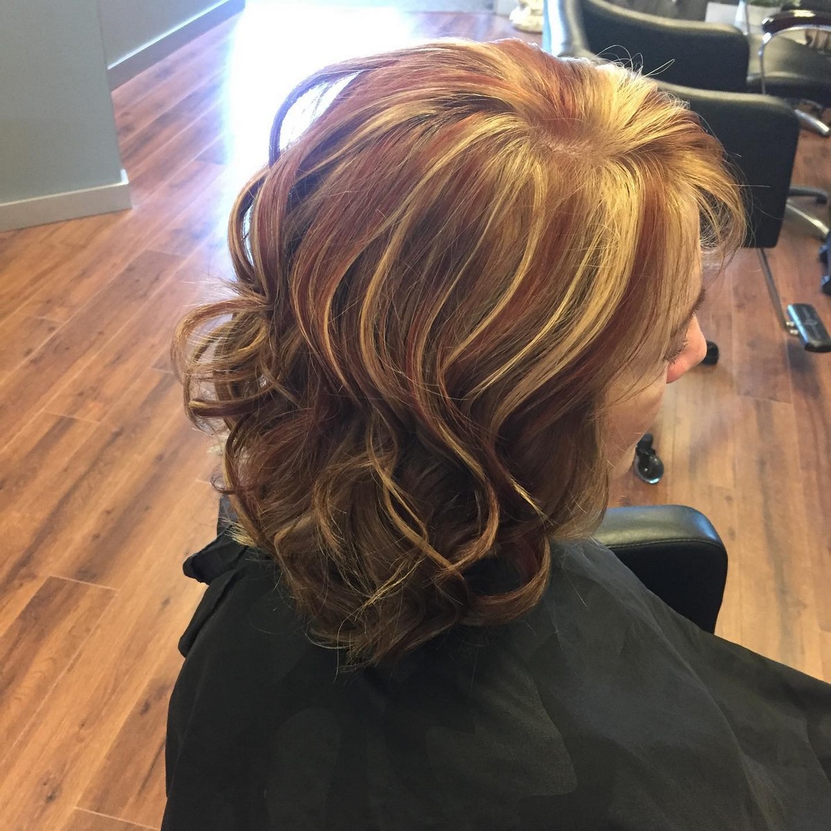 Bright Blonde And Red With Foilyage