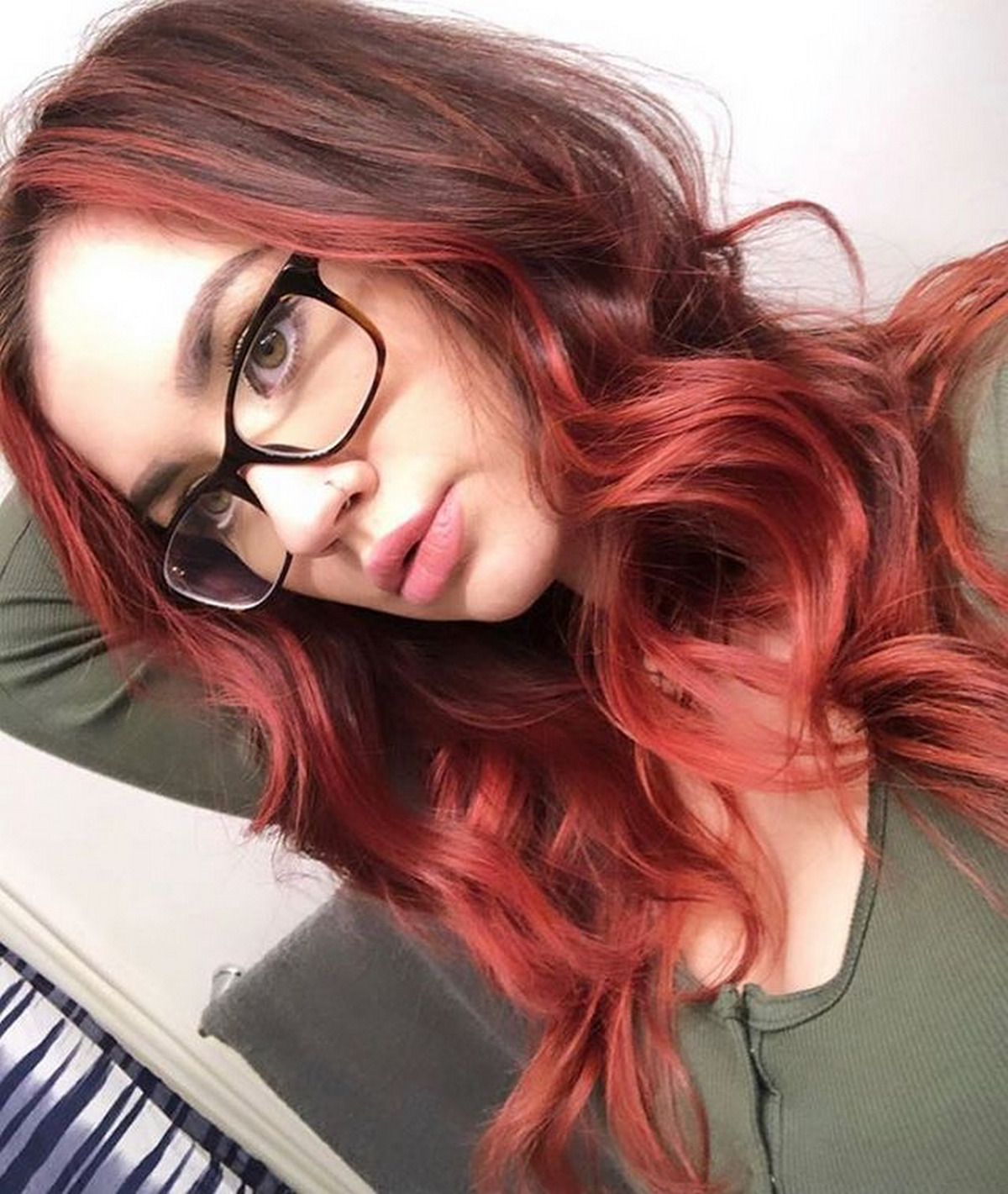 Dark Red Underneath Hair Color