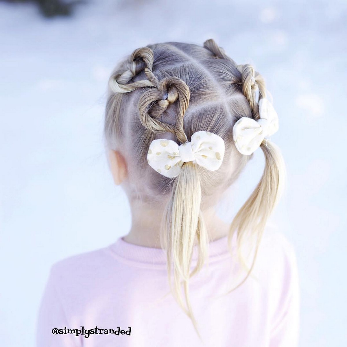 Double Heart Pigtails with Bows