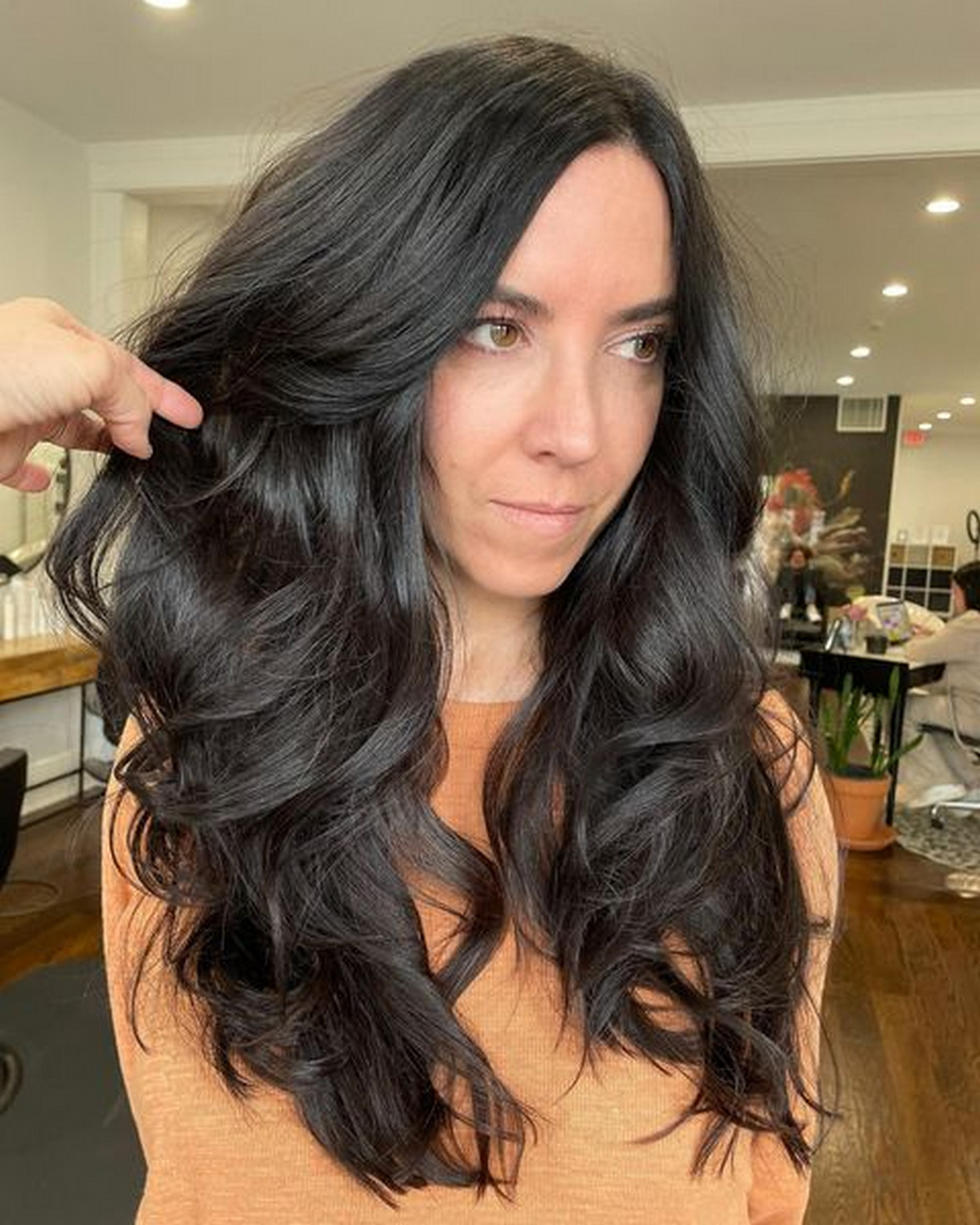 Chunky layers for thick hair