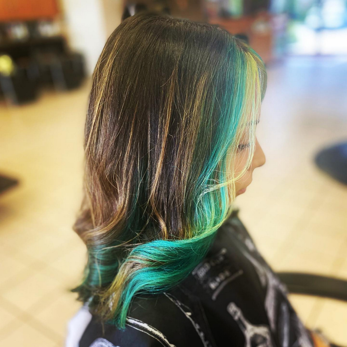 Teal Underneath Hair Color