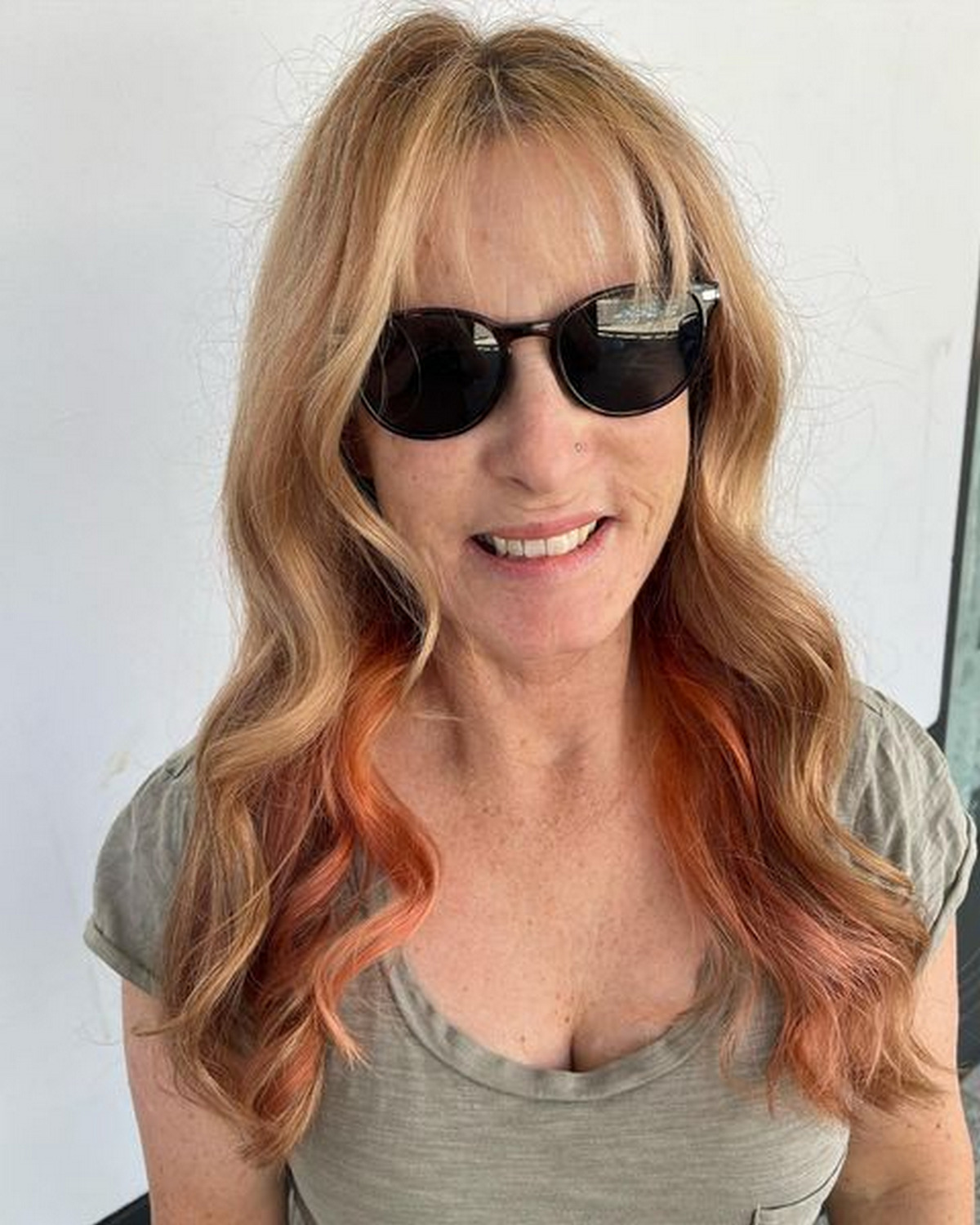 Copper Glare Underneath Hair