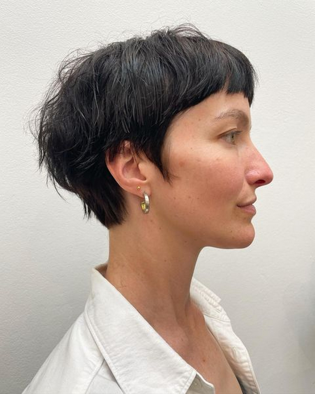 Elegant Pixie Cut With Micro Bangs