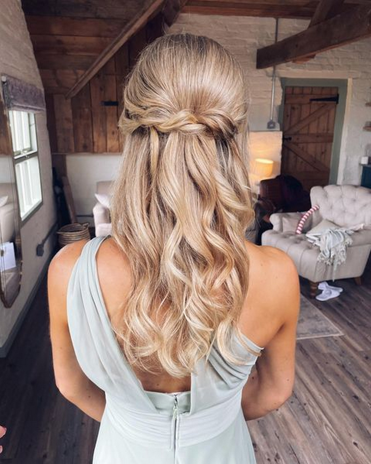 Half-Up Half-Down with a Twist Braid