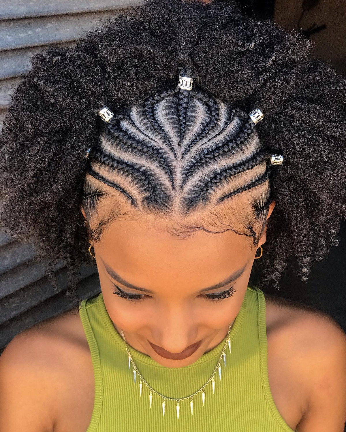 Stitch Braids With Natural Texture