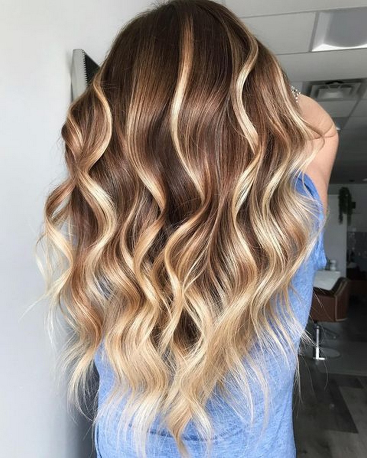 Striped Dirty Blonde Hair With Highlights