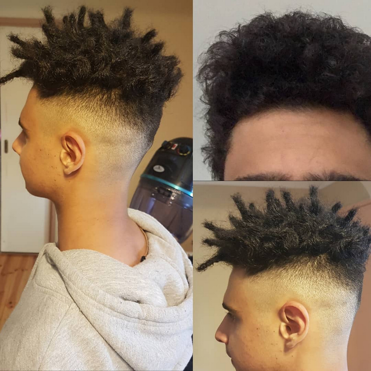 Taper Fade with Short Spiky Dreads