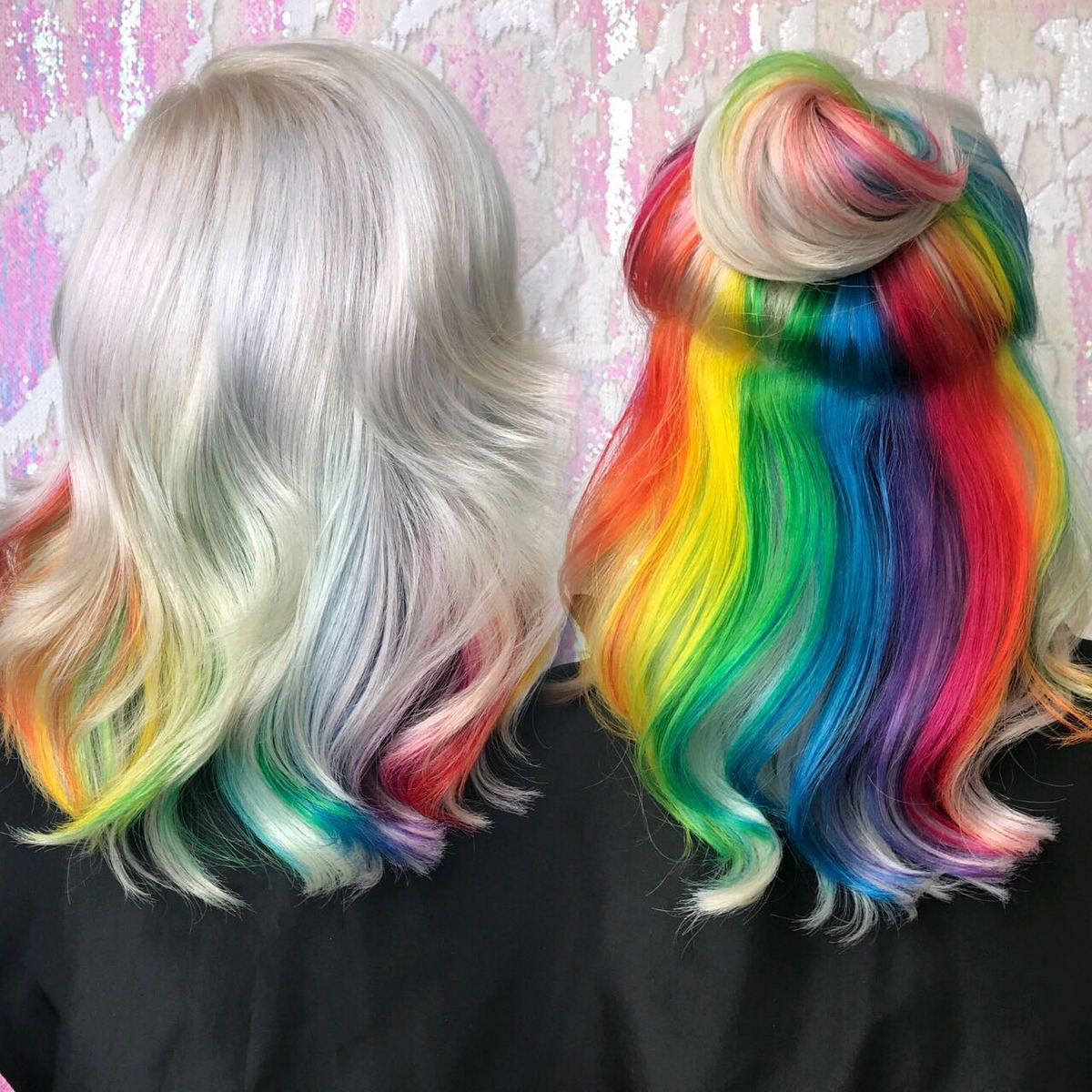Rainbow Underneath Hair Color