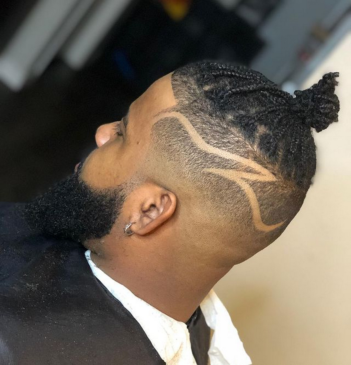 Taper Fade Dreads with Design