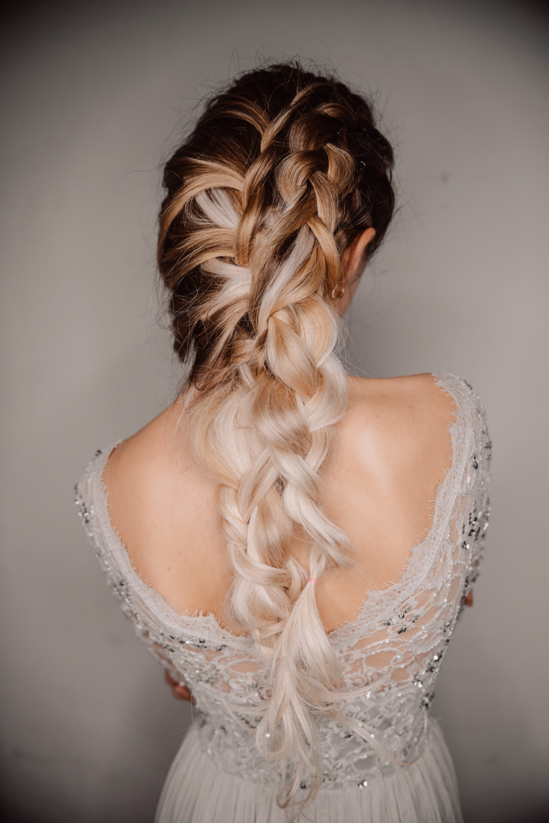 Bright Blonde Balayage With Darker Root