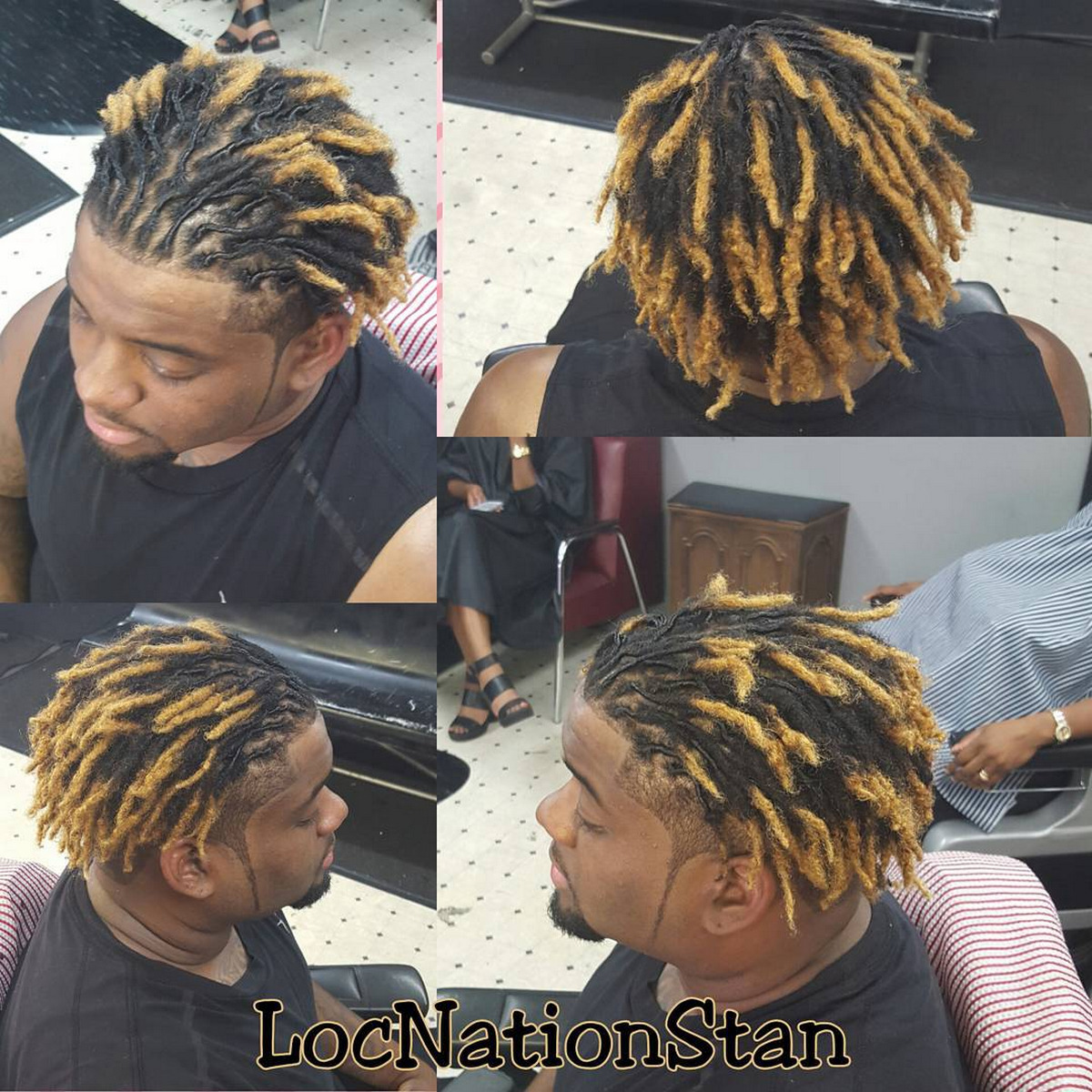 Taper Fade with Short Ombre Locks
