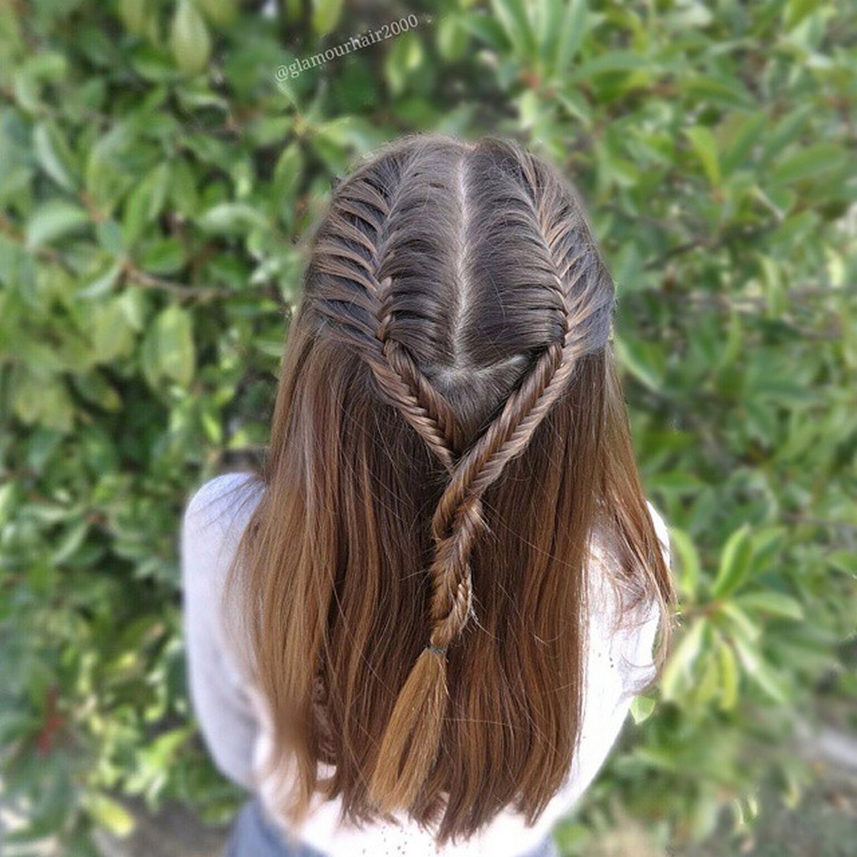 Half-Up Fishtail Twist