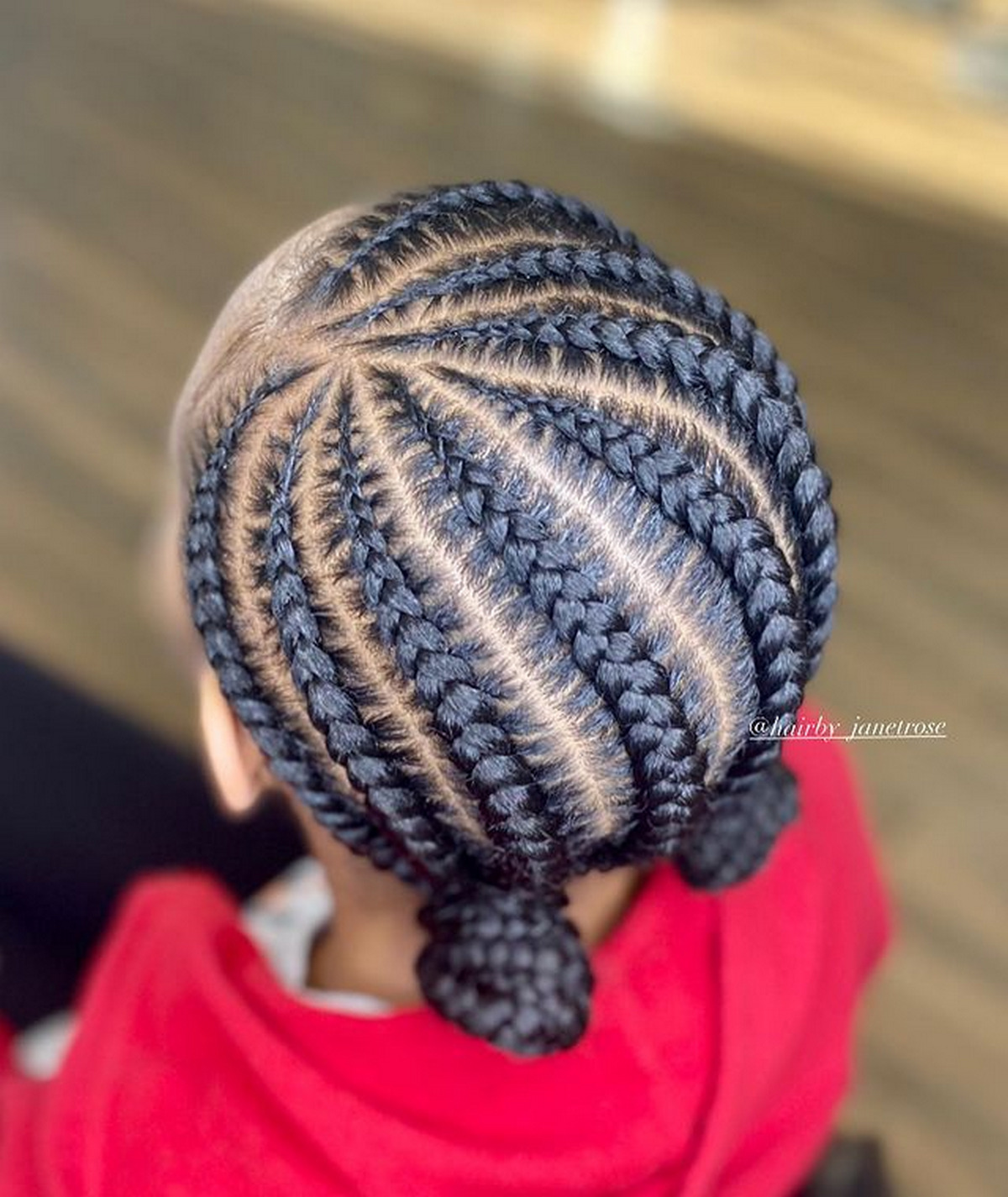 Half-up Half-down Twists And Stitch Cornrows