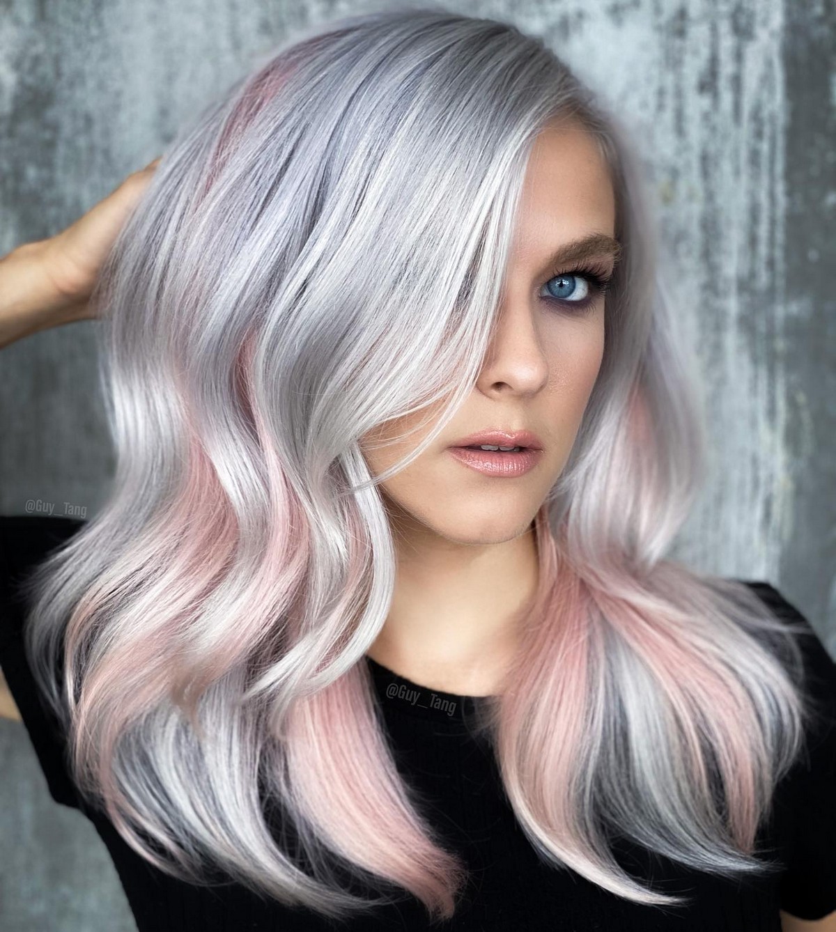 Silver Pink Hair